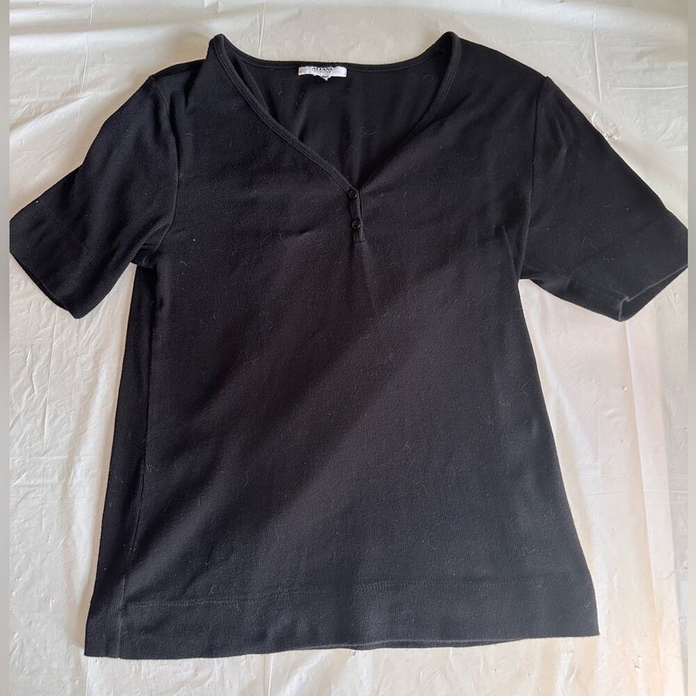 Alfani Black V Neck Blouse XL